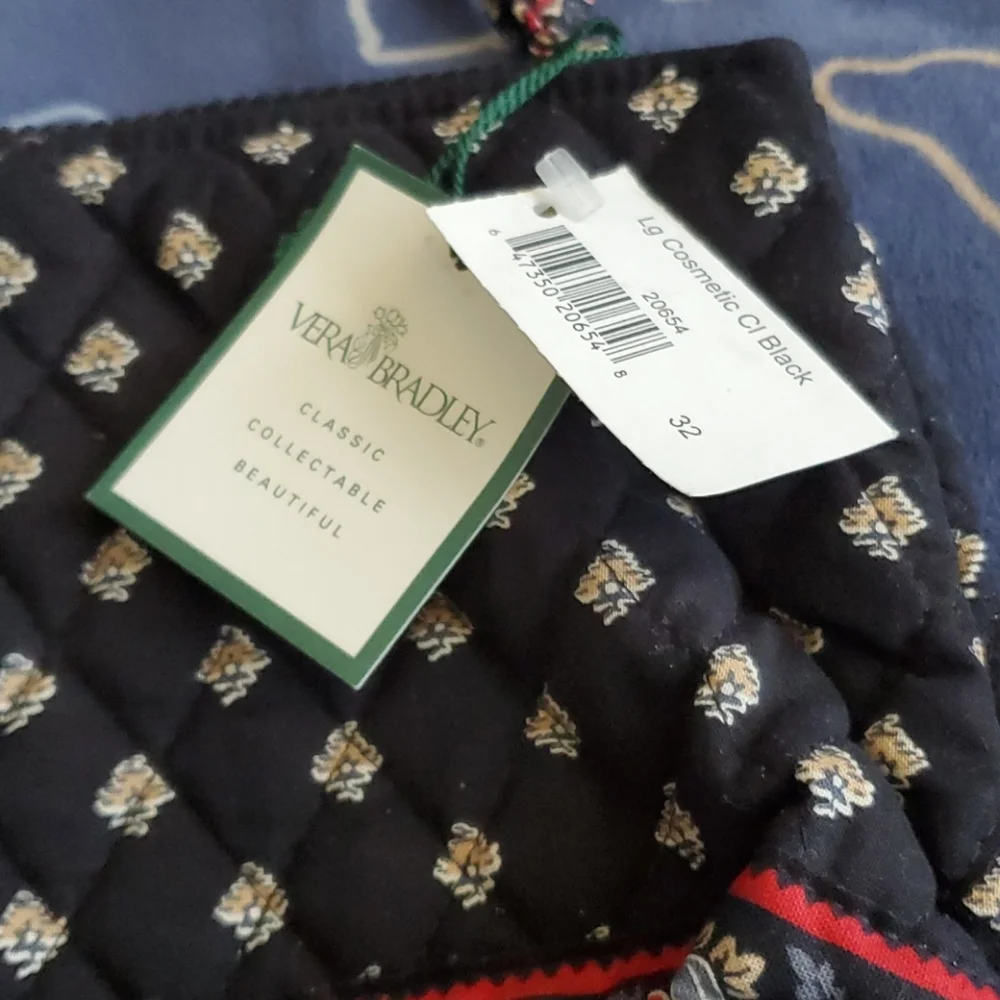 Vera bradley large Cosmetic bag black